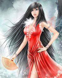 雪地里的美女